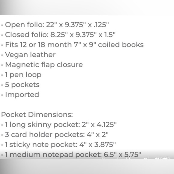 Erin Condren — Blush Vegan Leather Planner Folio - Picture 8 of 8